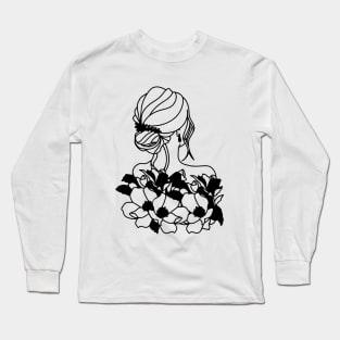 Minimalist floral woman Long Sleeve T-Shirt